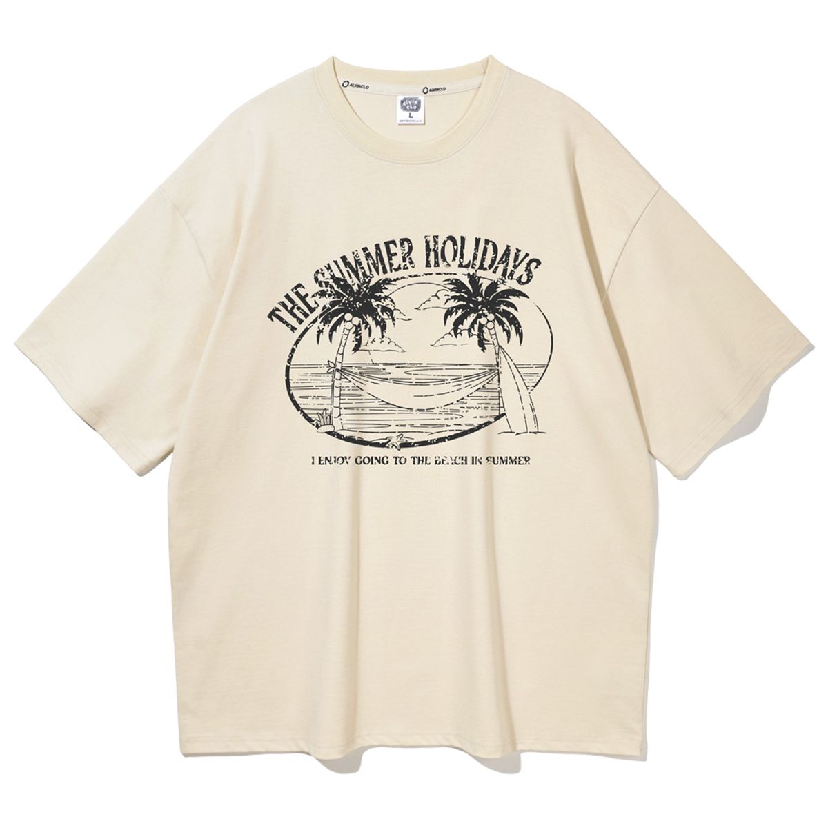 앨빈클로(ALVINCLO) SUMMER HOLIDAY 오버핏 반팔티 AST4504 (5 COLOR)