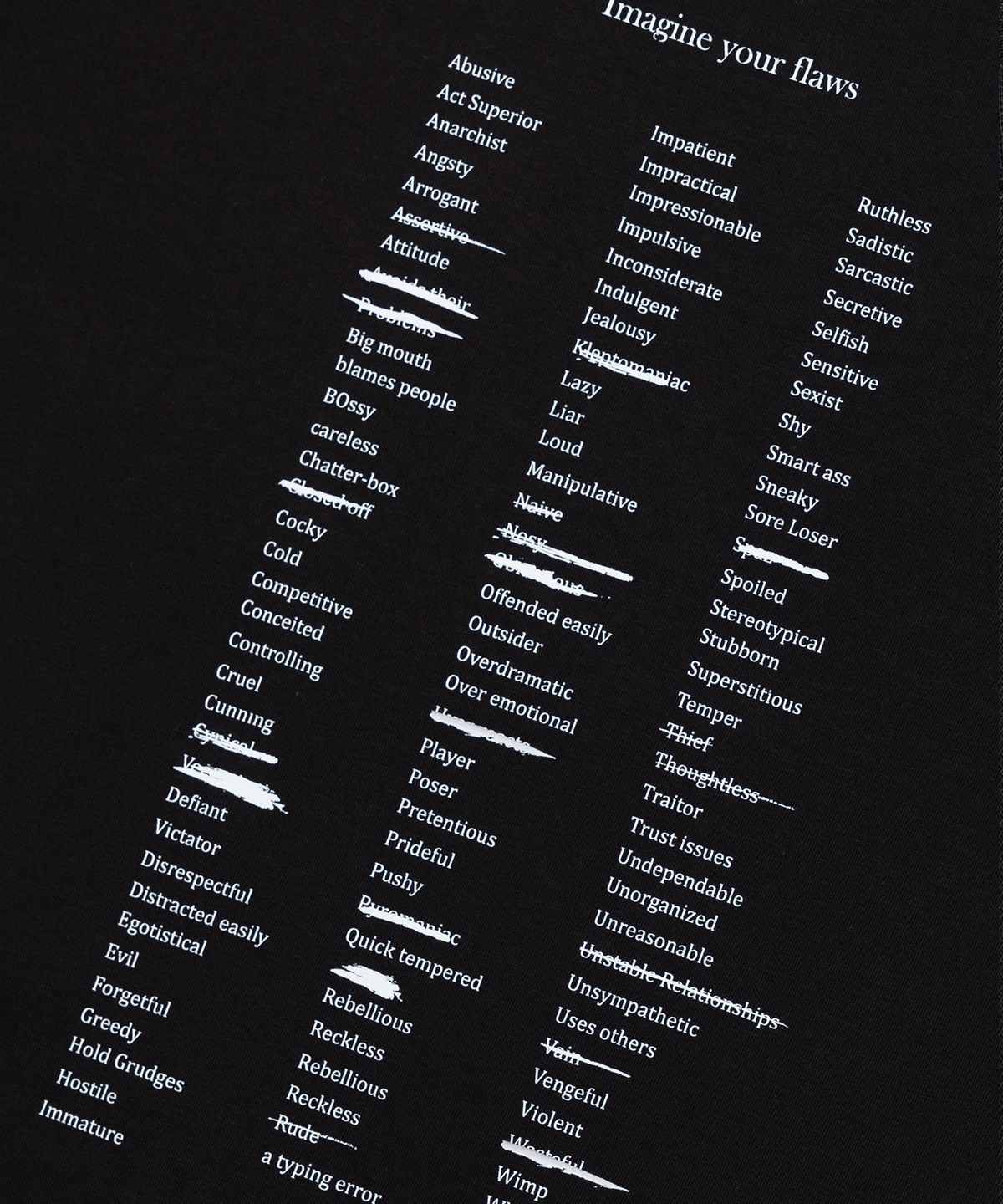 플로즈룸(FLAWSROOM) Image T-shirts [BLACK]