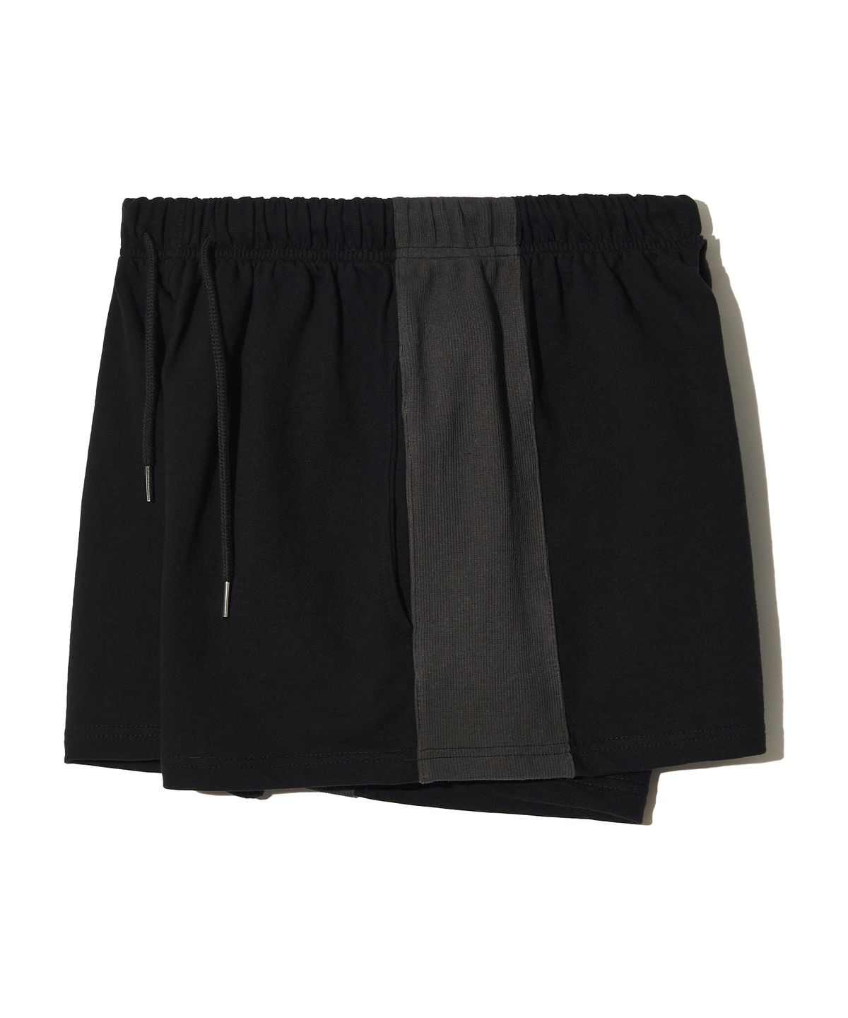 피스메이커(PIECE MAKER) SIDE RIBBED SWEAT SHORTS (BLACK)