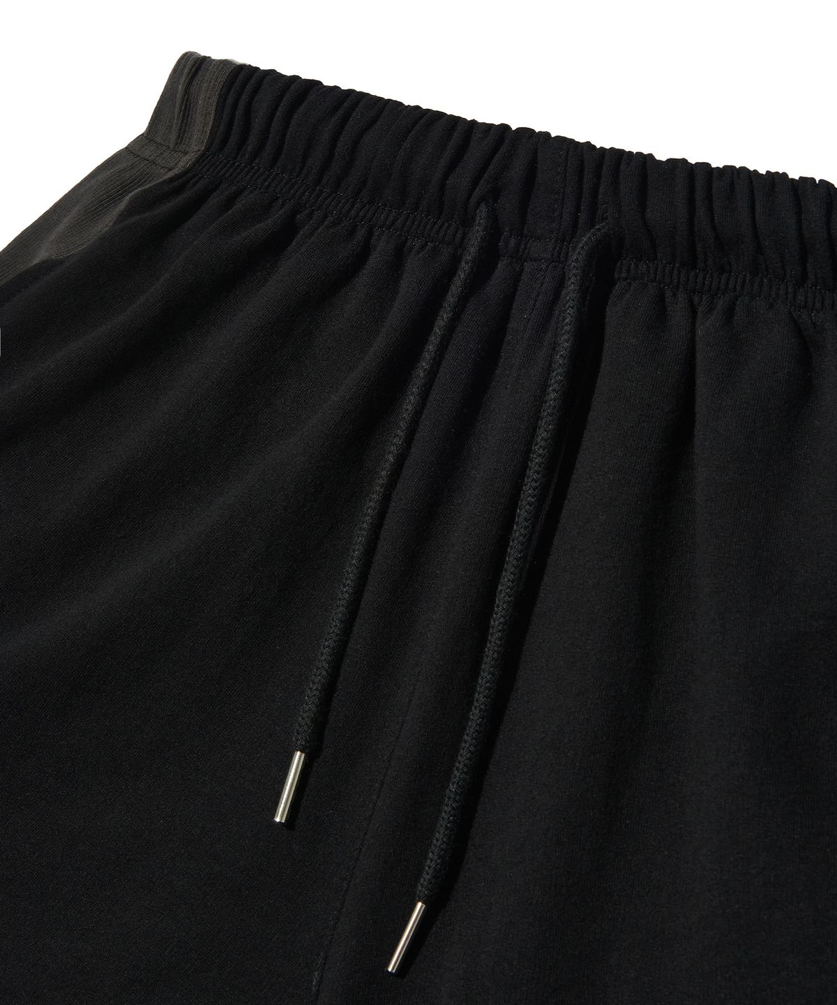 피스메이커(PIECE MAKER) SIDE RIBBED SWEAT SHORTS (BLACK)