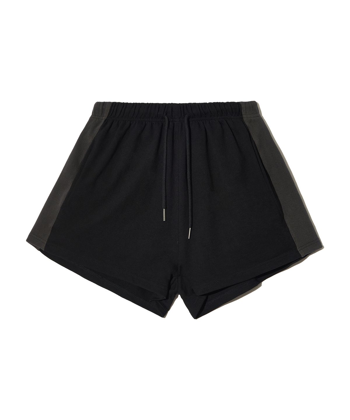 피스메이커(PIECE MAKER) SIDE RIBBED SWEAT SHORTS (BLACK)