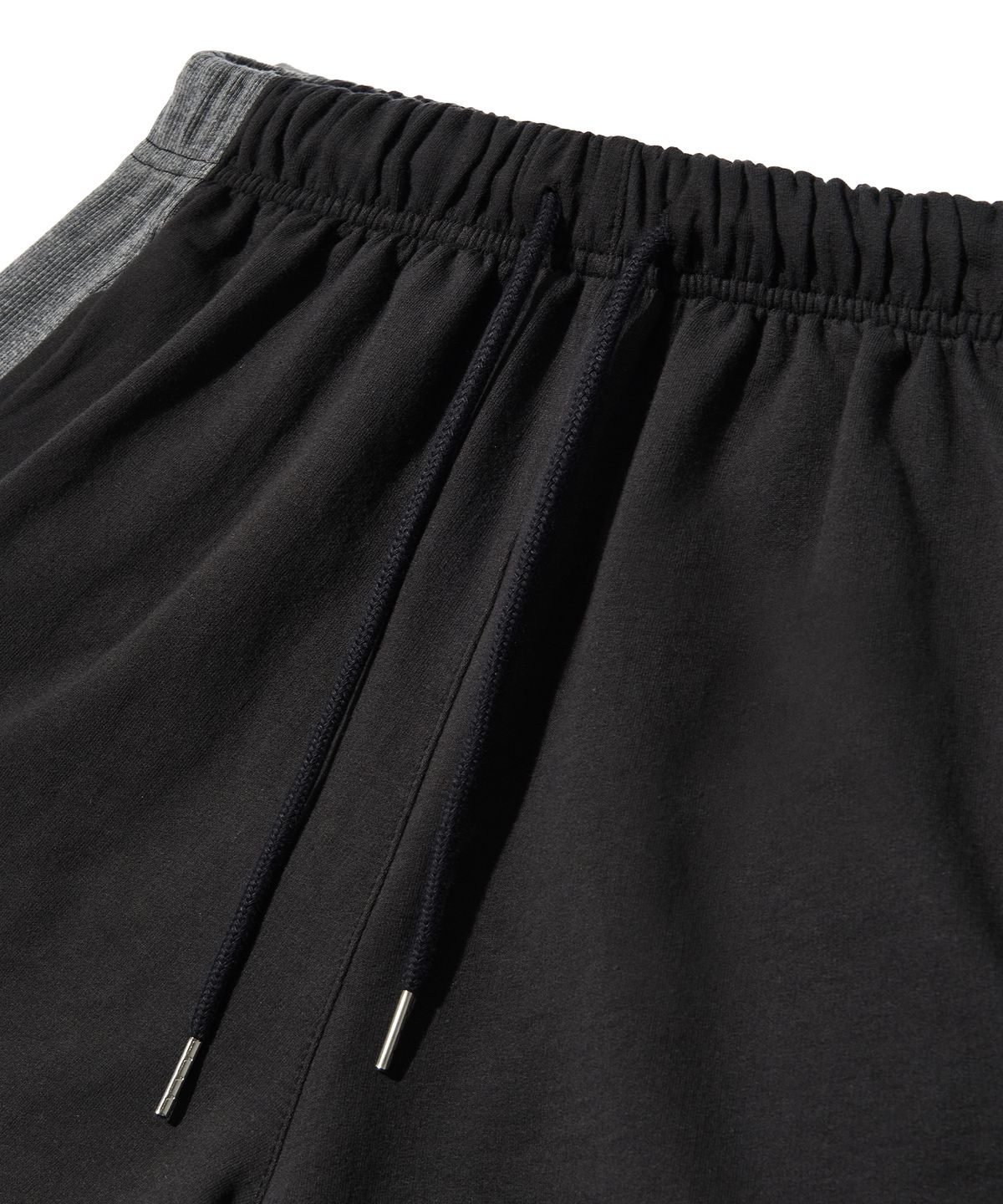피스메이커(PIECE MAKER) SIDE RIBBED SWEAT SHORTS (CHARCOAL)