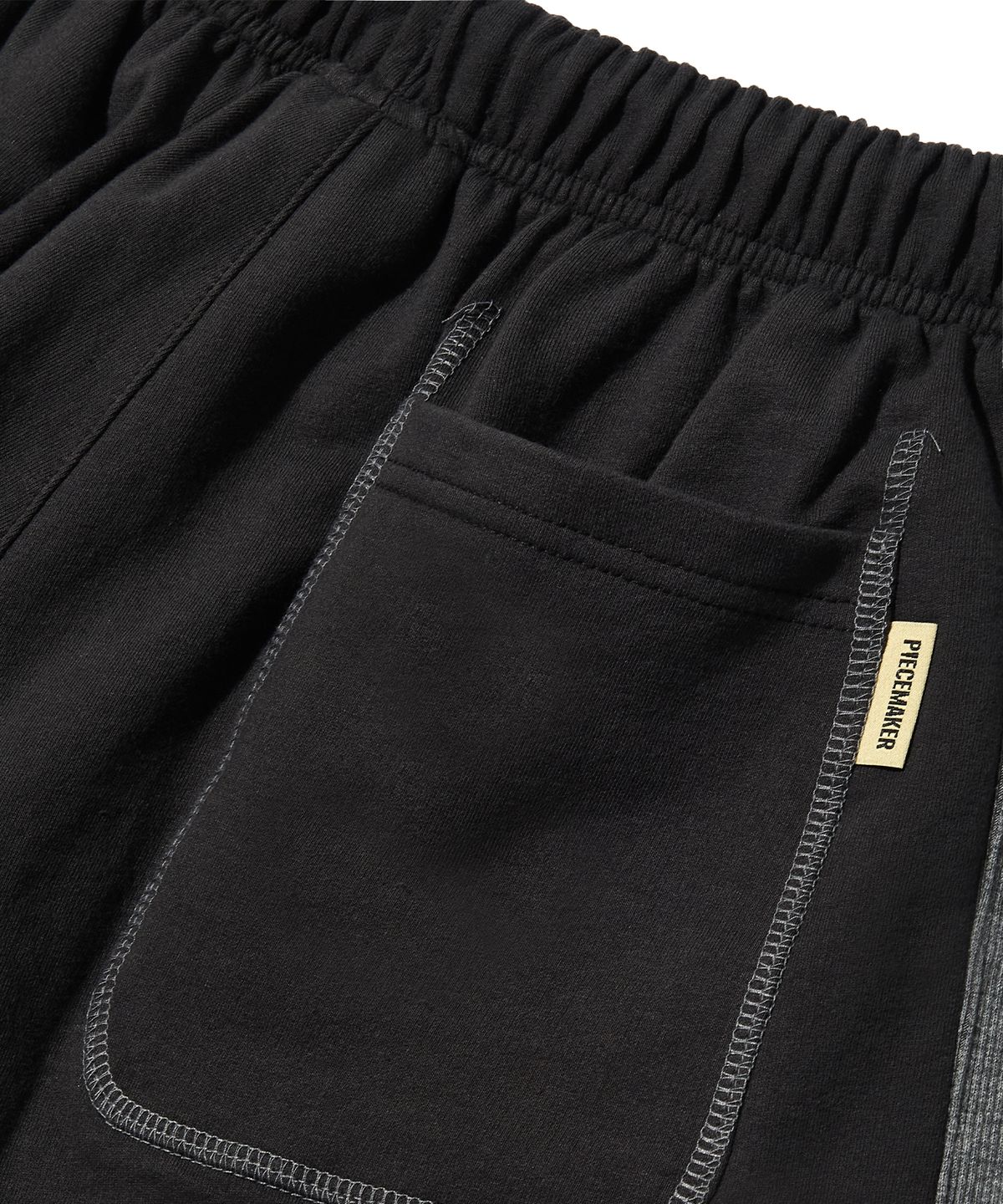 피스메이커(PIECE MAKER) SIDE RIBBED SWEAT SHORTS (CHARCOAL)
