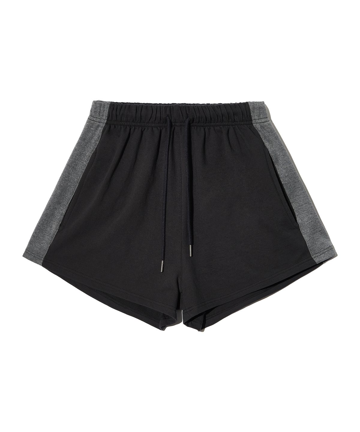피스메이커(PIECE MAKER) SIDE RIBBED SWEAT SHORTS (CHARCOAL)