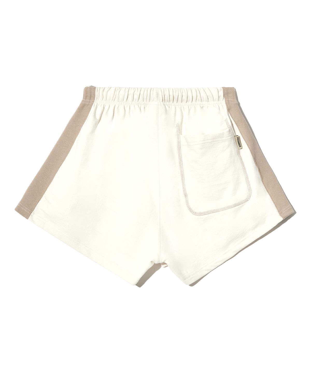 피스메이커(PIECE MAKER) SIDE RIBBED SWEAT SHORTS (CREAM)