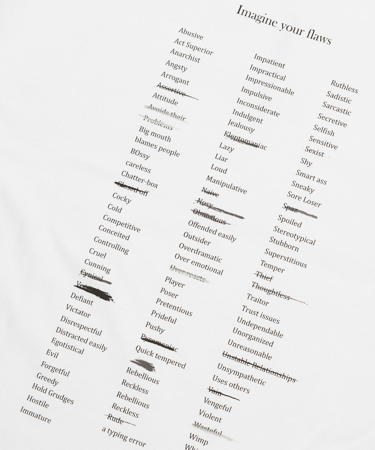 플로즈룸(FLAWSROOM) Image T-shirts [WHITE]