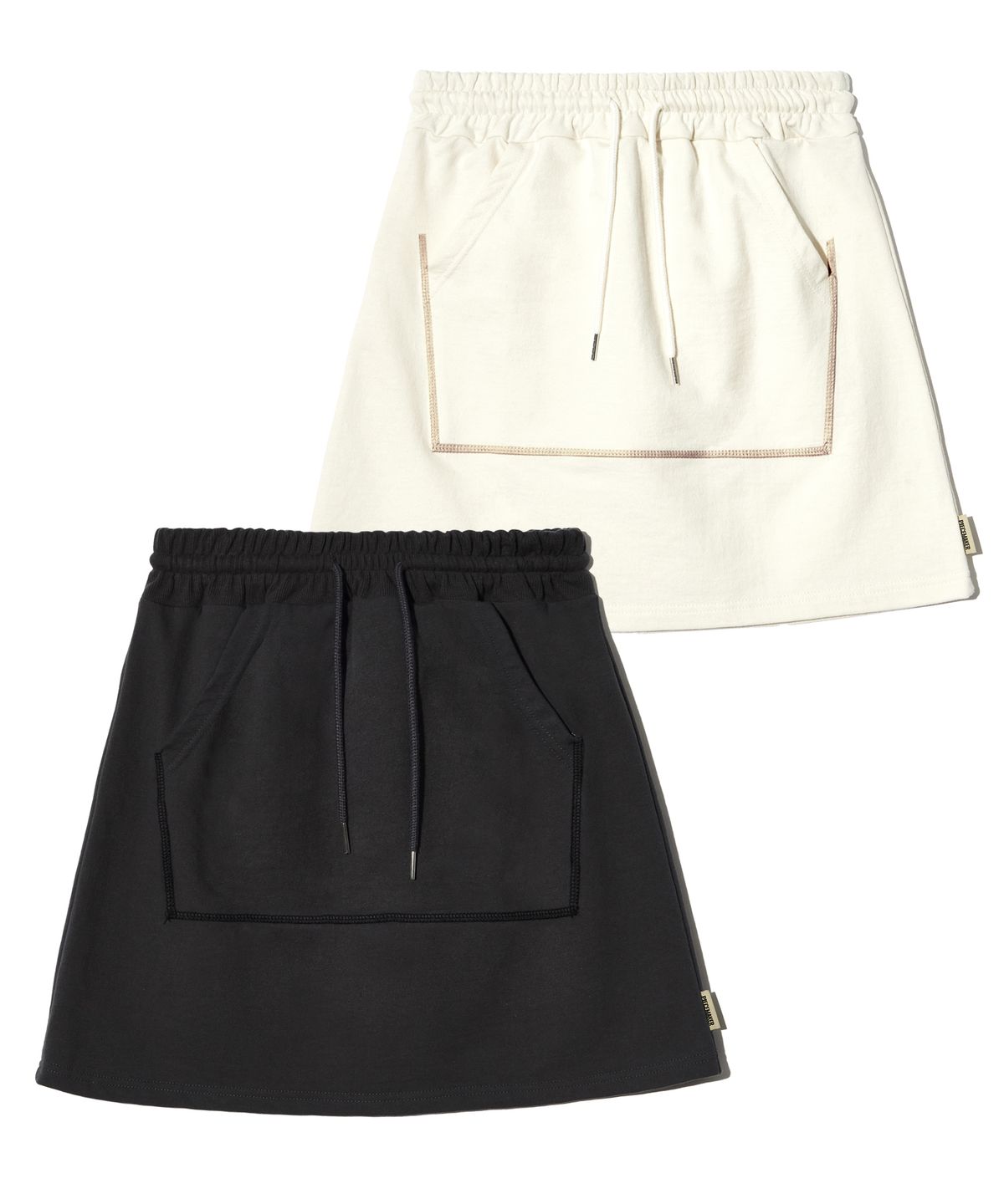 피스메이커(PIECE MAKER) POCKET SWEAT MINI SKIRT (CHARCOAL)