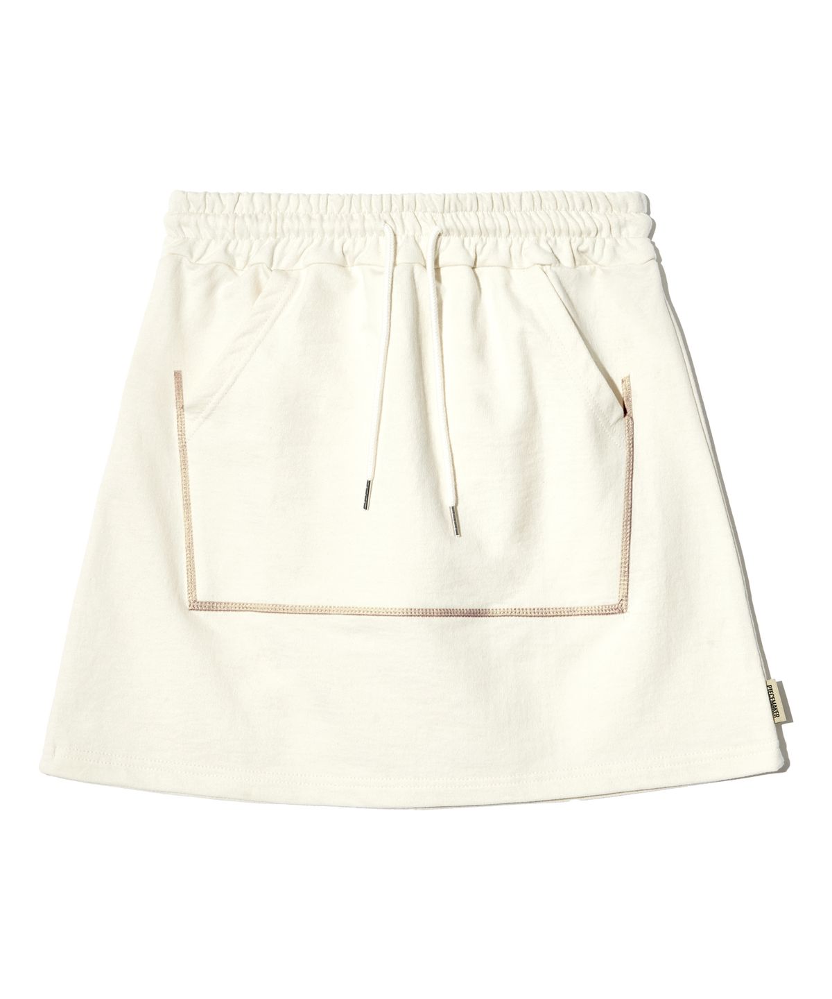 피스메이커(PIECE MAKER) POCKET SWEAT MINI SKIRT (CREAM)