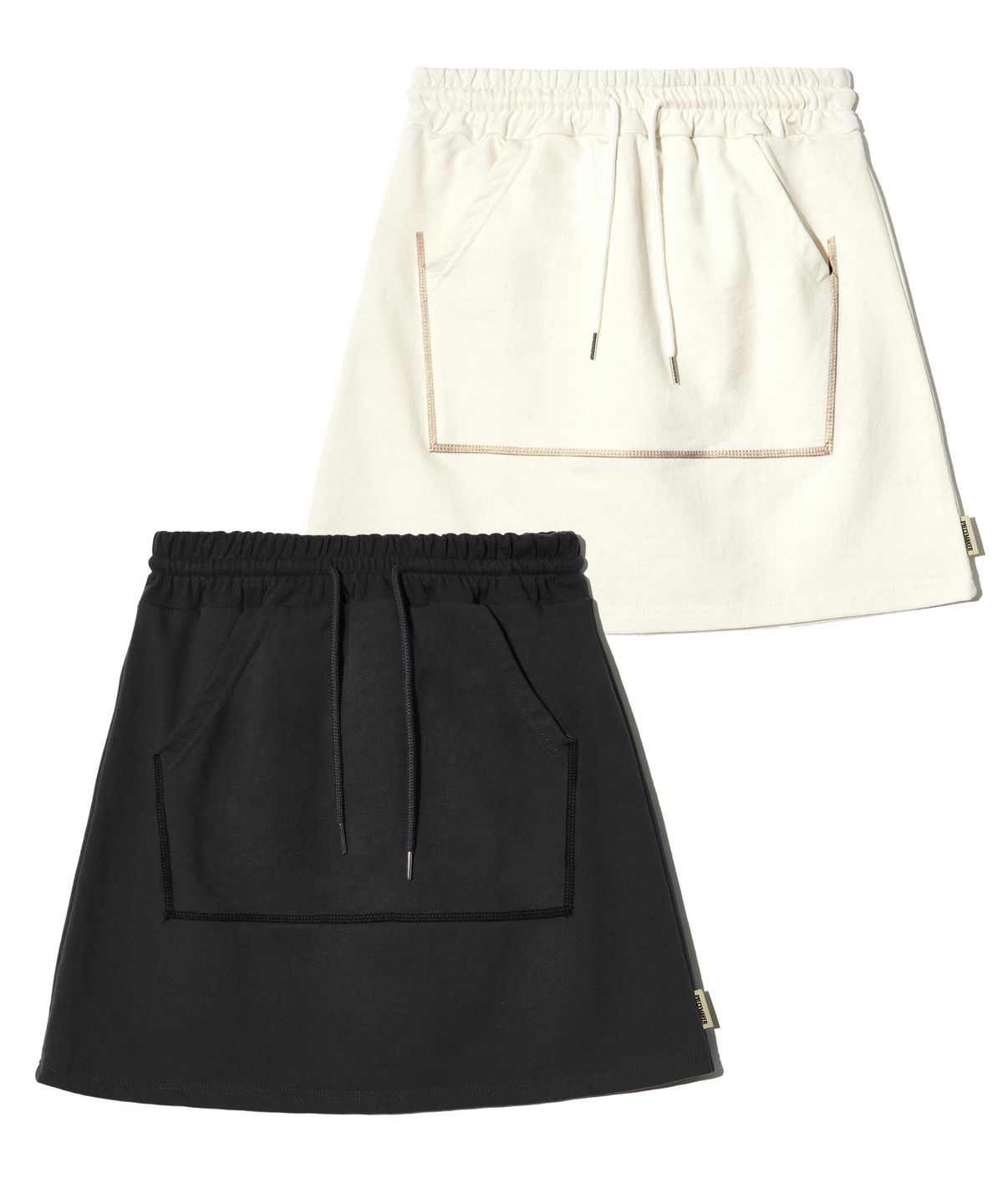 피스메이커(PIECE MAKER) POCKET SWEAT MINI SKIRT (CREAM)