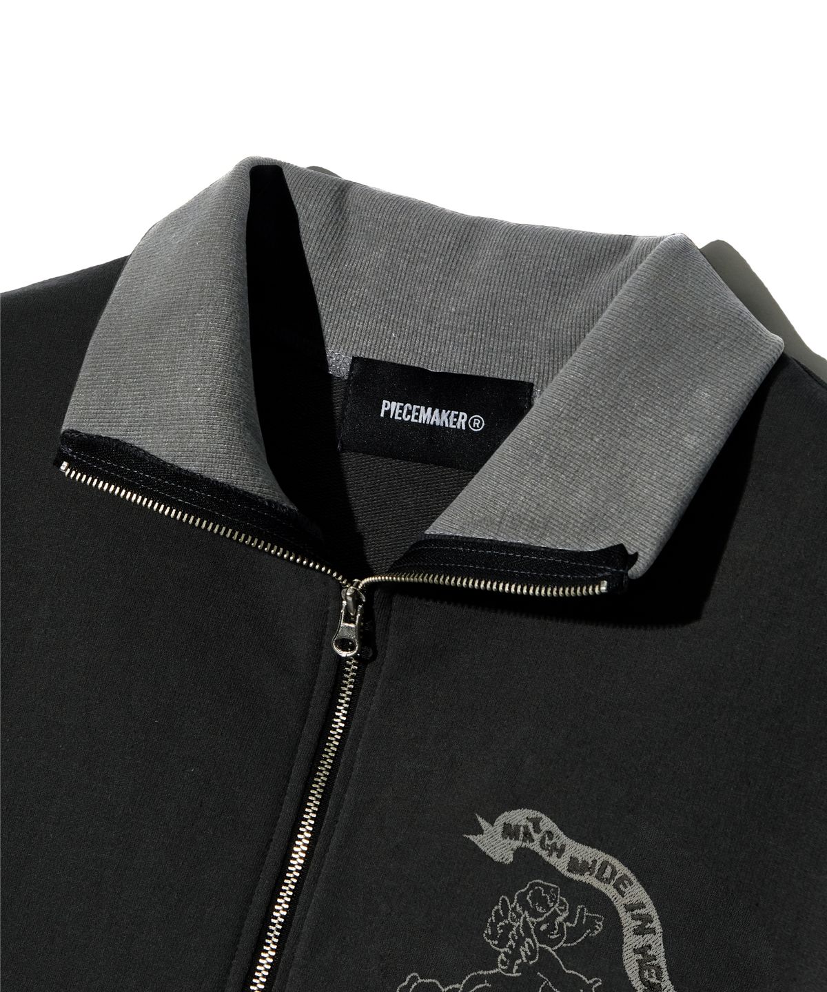 피스메이커(PIECE MAKER) ANGEL SWEAT 2WAY ZIP UP (CHARCOAL)
