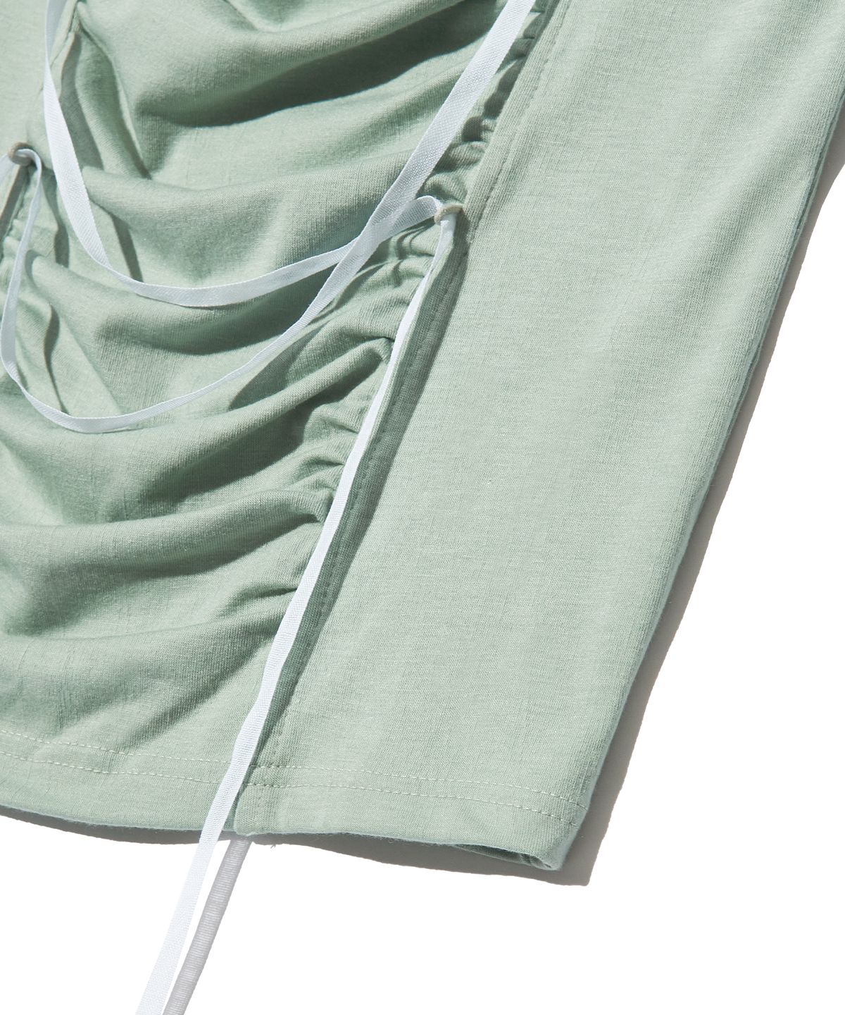 피스메이커(PIECE MAKER) RIBBON SHIRRING TEE (MINT)