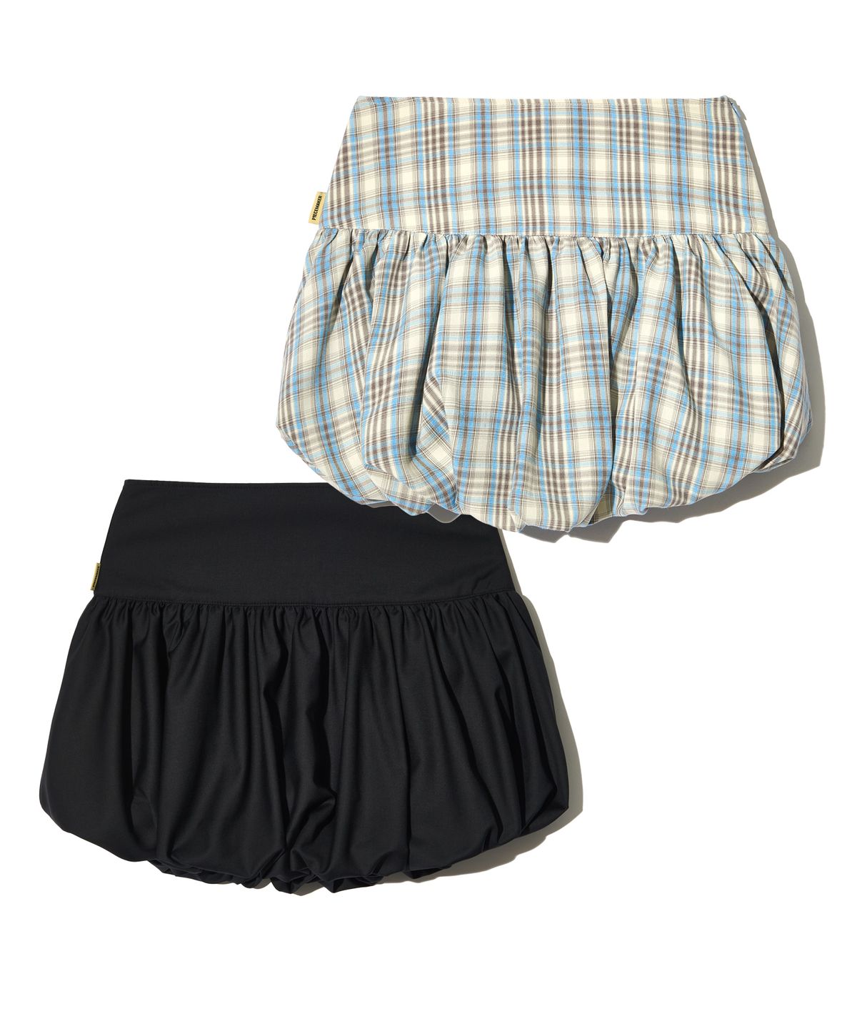 피스메이커(PIECE MAKER) YOKE BALLOON PUMPKIN SKIRT (BLACK)