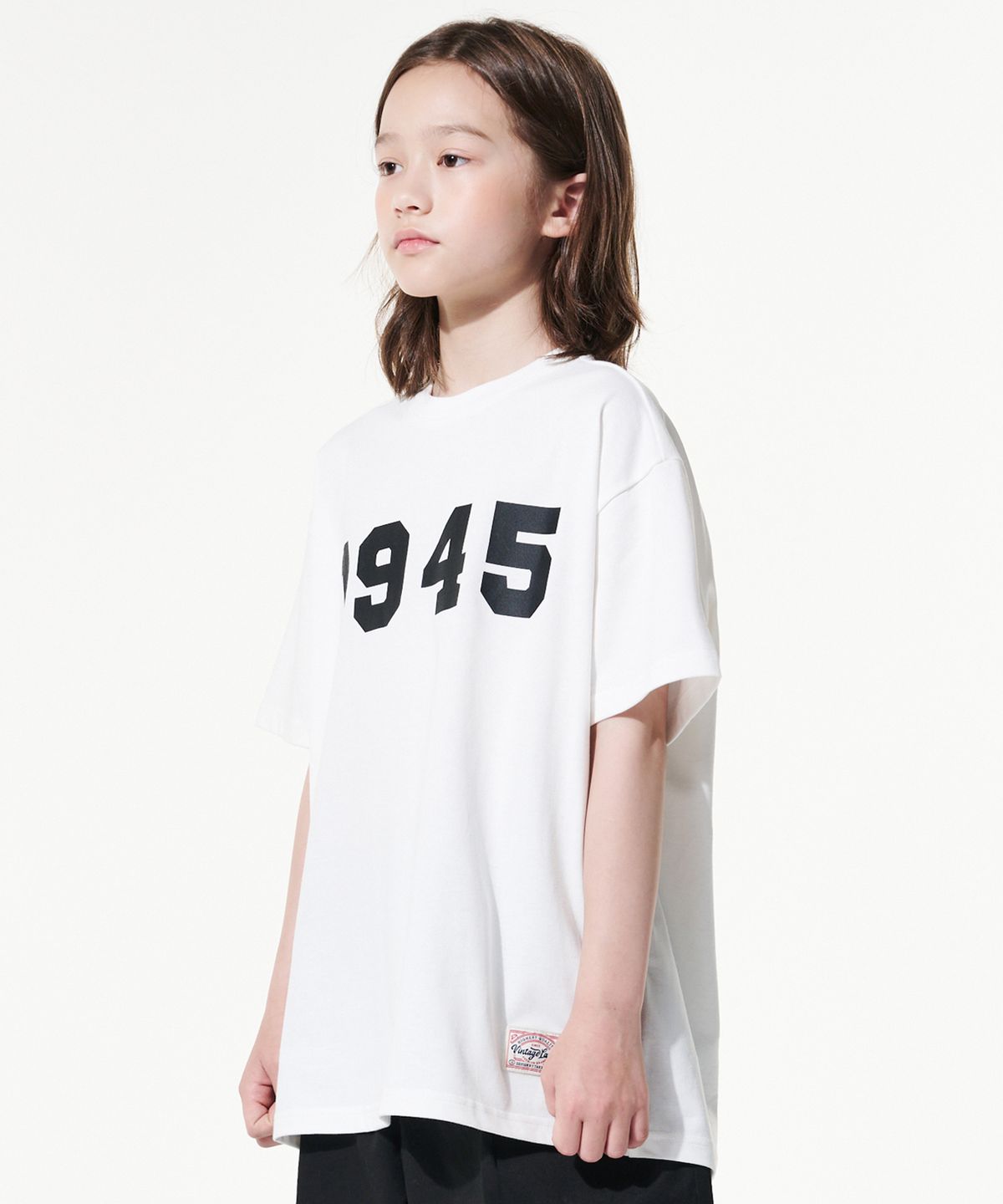 테이크이지 키즈(TAKEASY KIDS) 자이언트핏 1945 오버 티셔츠(오프화이트)