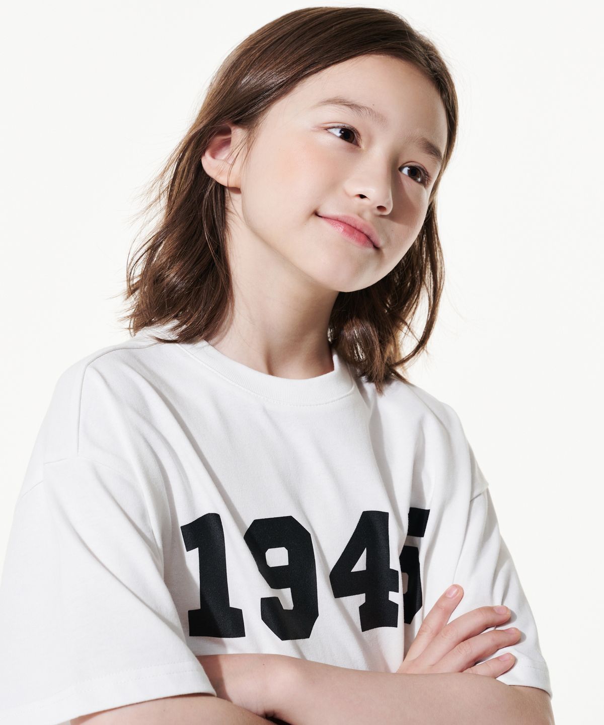 테이크이지 키즈(TAKEASY KIDS) 자이언트핏 1945 오버 티셔츠(오프화이트)