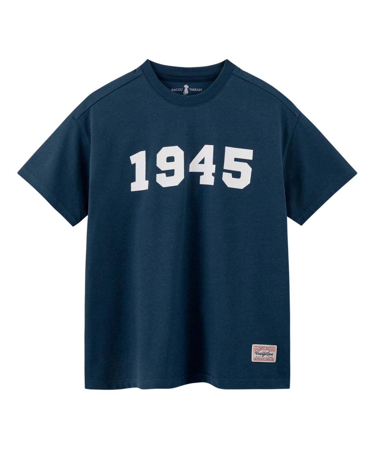 테이크이지 키즈(TAKEASY KIDS) 자이언트핏 1945 오버 티셔츠(빈티지네이비)