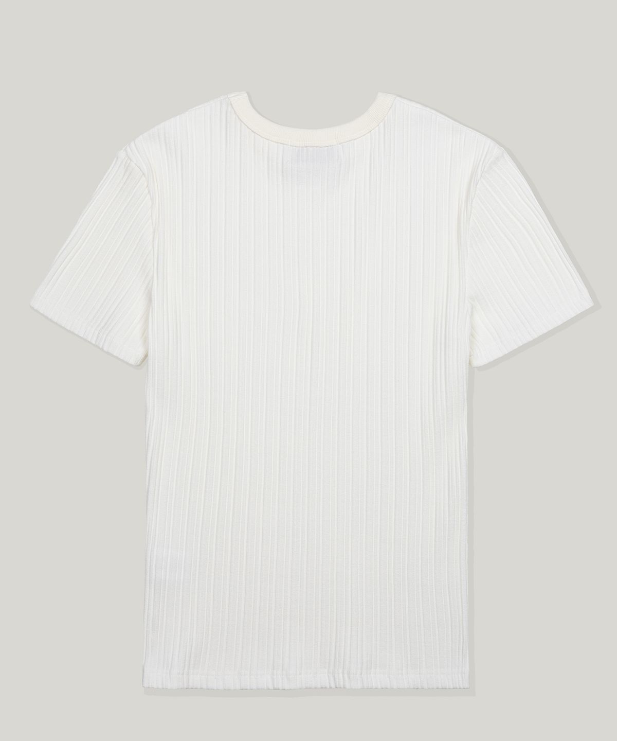 플로즈룸(FLAWSROOM) Ribbed Half Sleeve [WHITE]