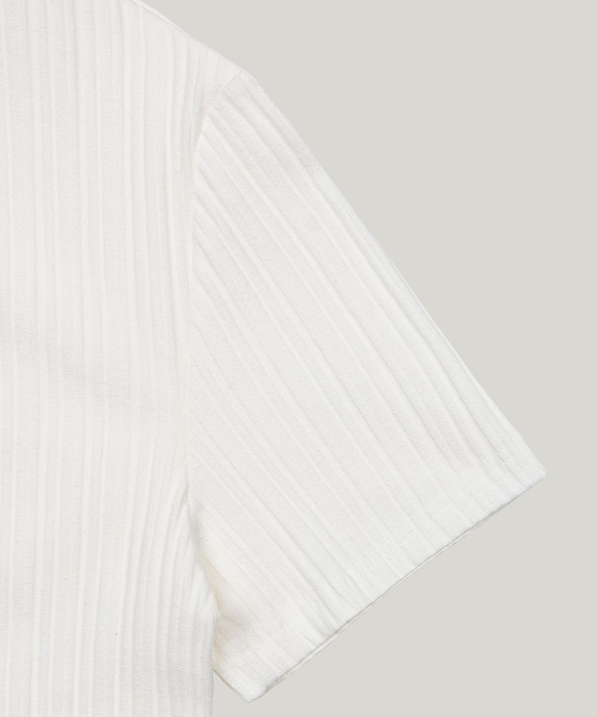플로즈룸(FLAWSROOM) Ribbed Half Sleeve [WHITE]