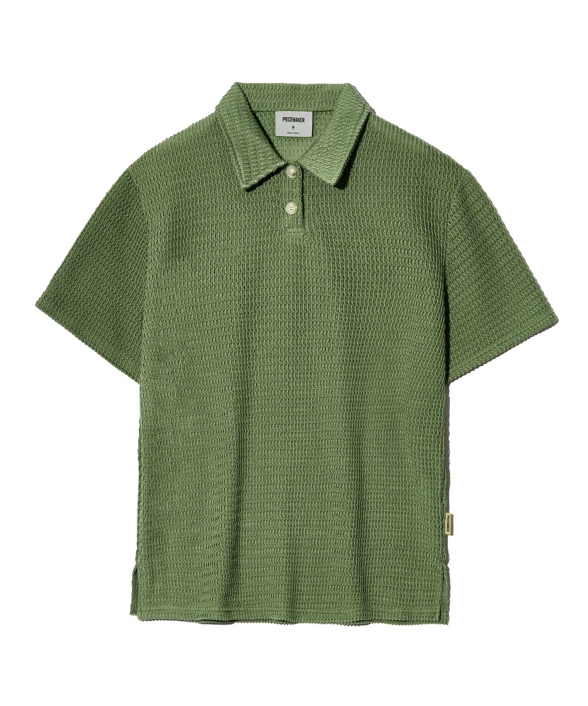 피스메이커(PIECE MAKER) BUTTON UP COLLAR KNIT SHIRTS (GREEN)
