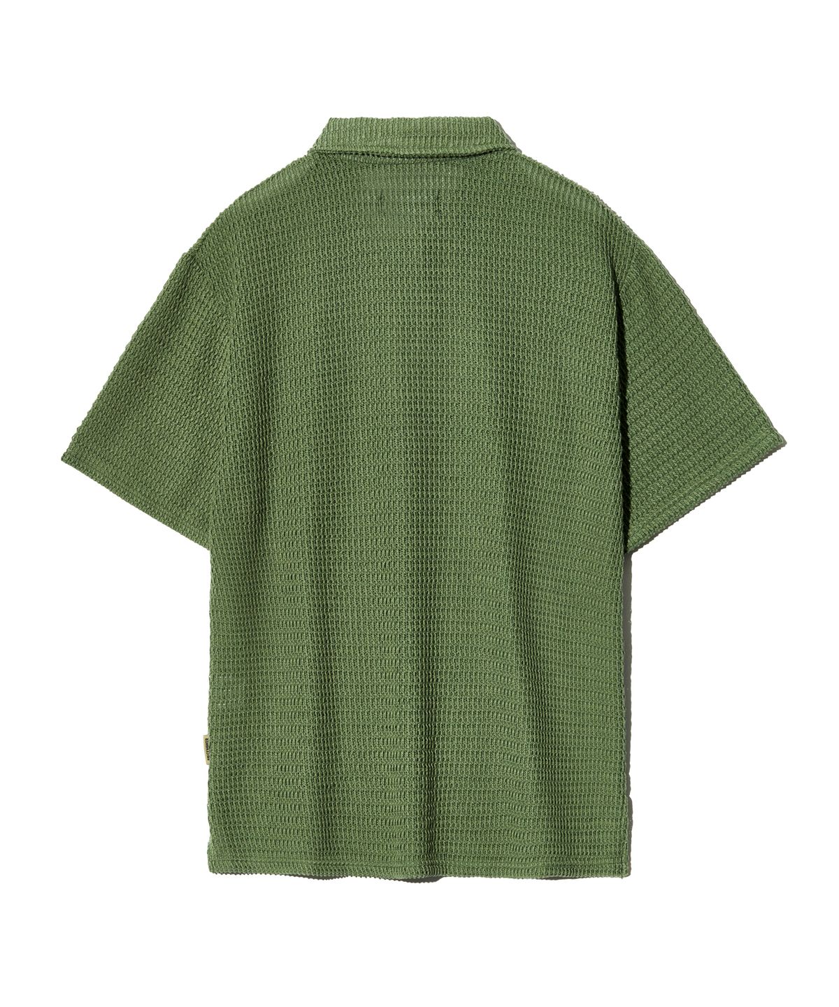 피스메이커(PIECE MAKER) BUTTON UP COLLAR KNIT SHIRTS (GREEN)