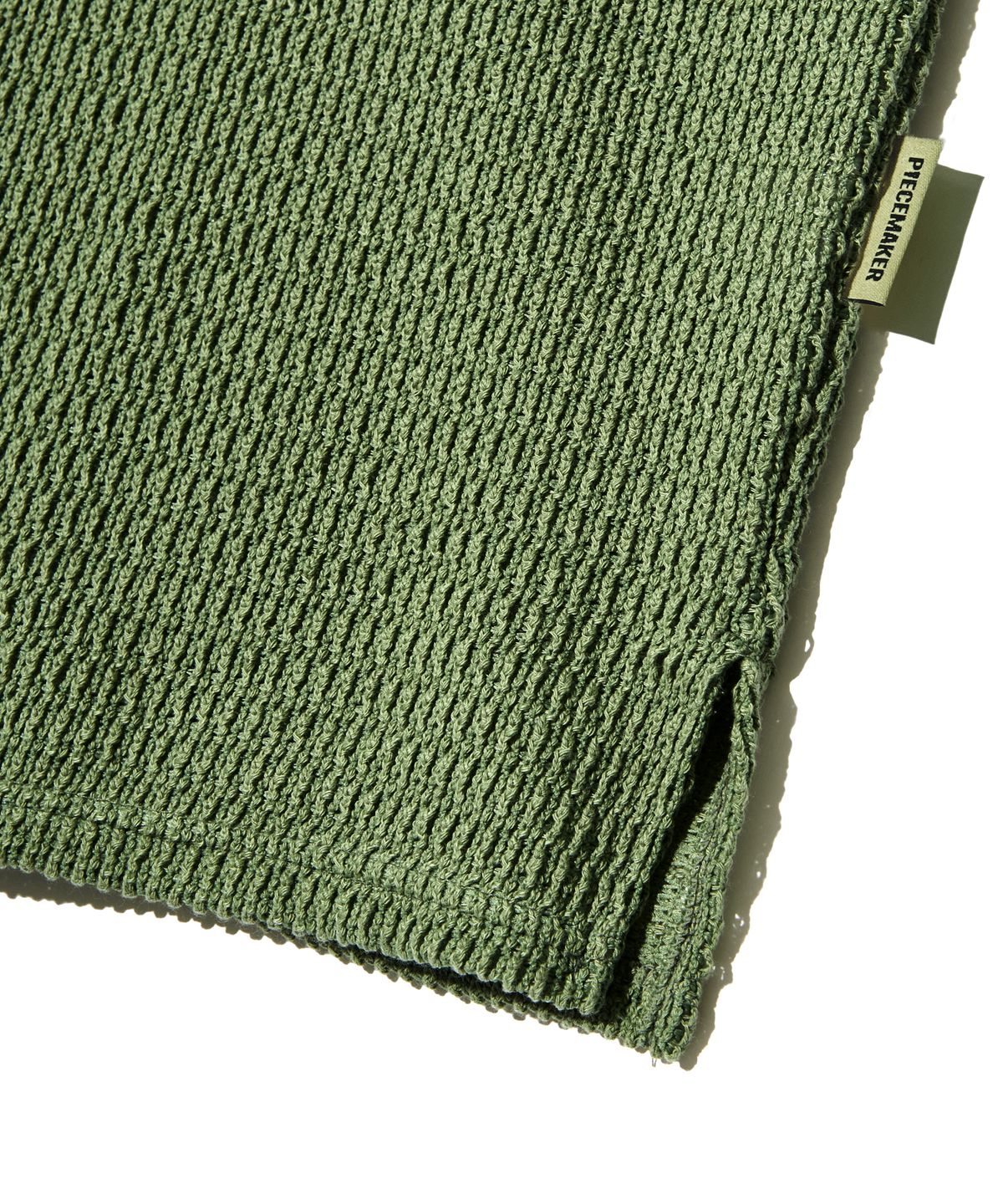 피스메이커(PIECE MAKER) BUTTON UP COLLAR KNIT SHIRTS (GREEN)