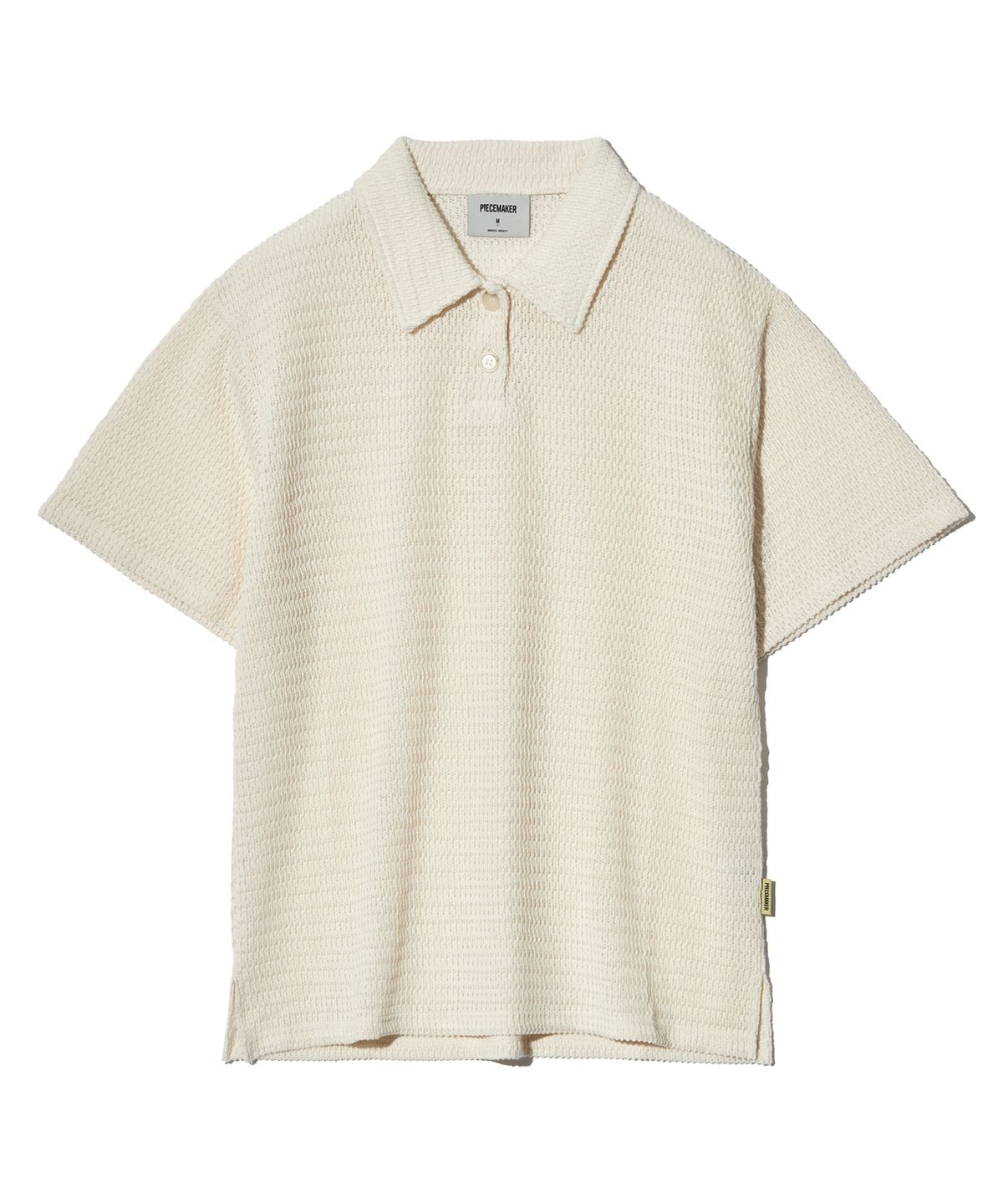 피스메이커(PIECE MAKER) BUTTON UP COLLAR KNIT SHIRTS (CREAM)