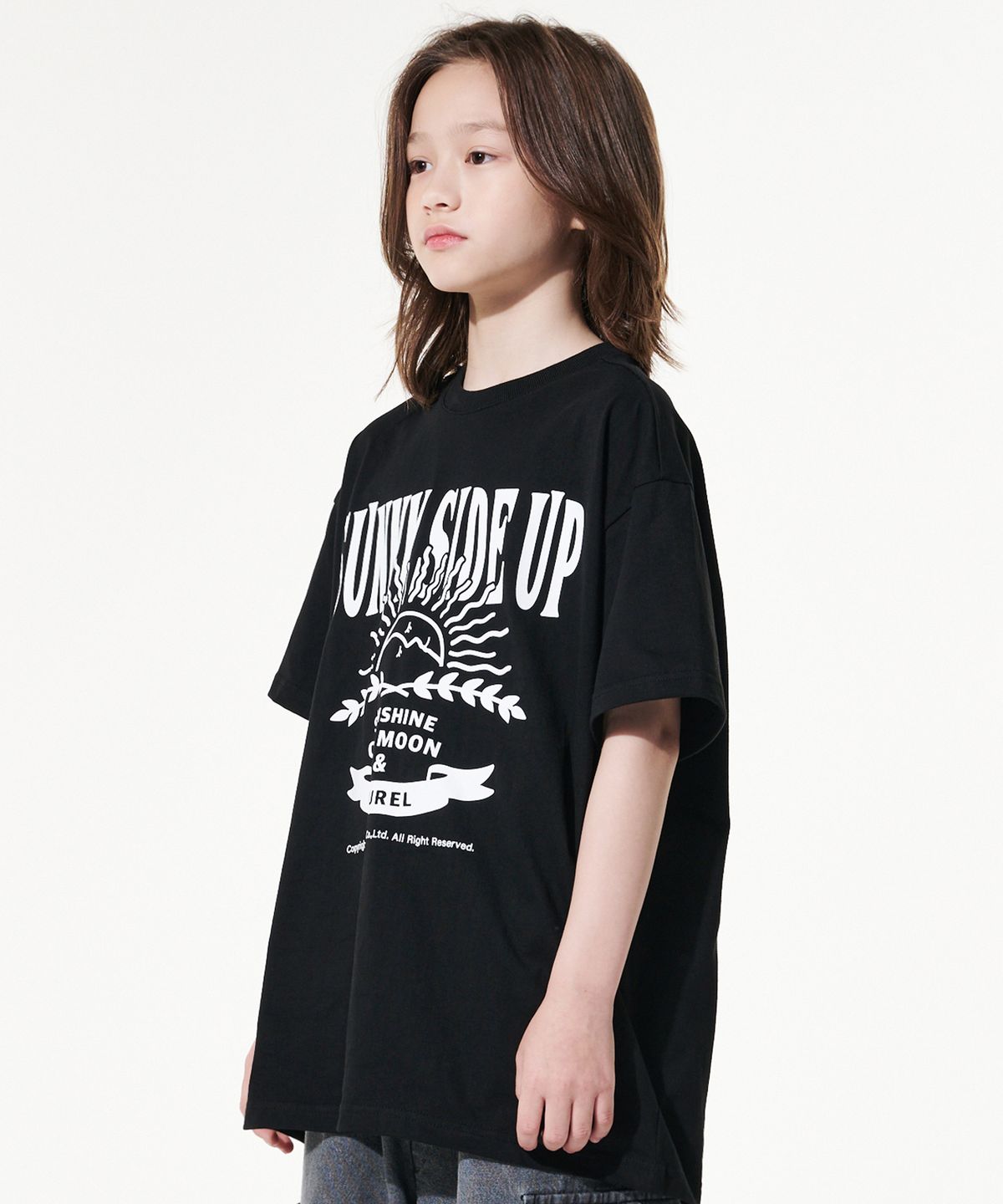 테이크이지 키즈(TAKEASY KIDS) 자이언트핏 SSU 오버 티셔츠(블랙)