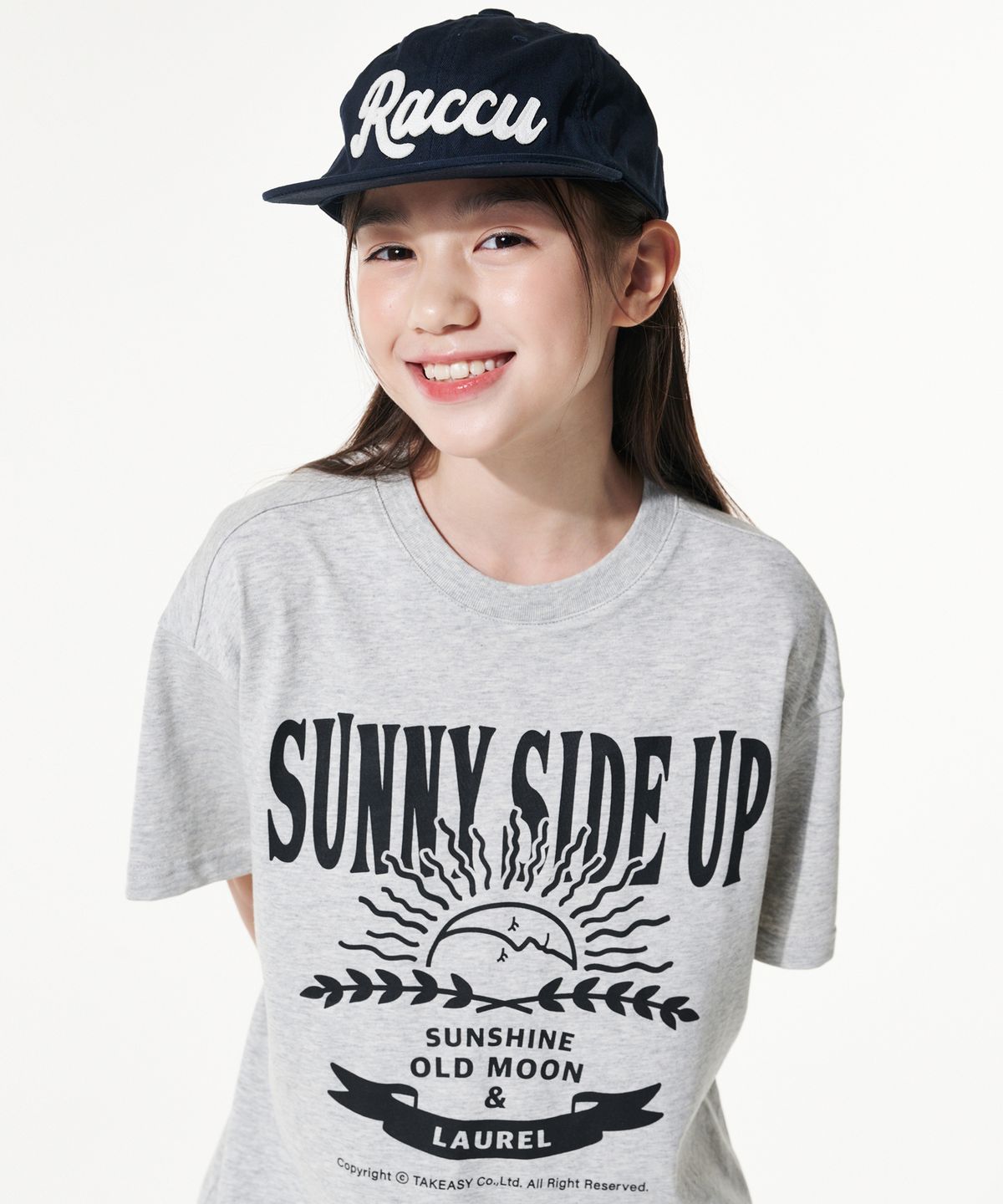 테이크이지 키즈(TAKEASY KIDS) 자이언트핏 SSU 오버 티셔츠(3% 멜란지그레이)