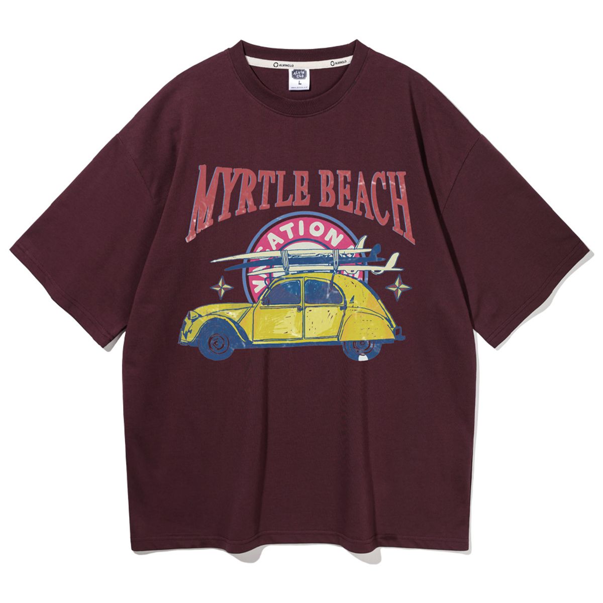 앨빈클로(ALVINCLO) MYRTLE BEACH 오버핏 반팔티 AST4540 (6 COLOR)