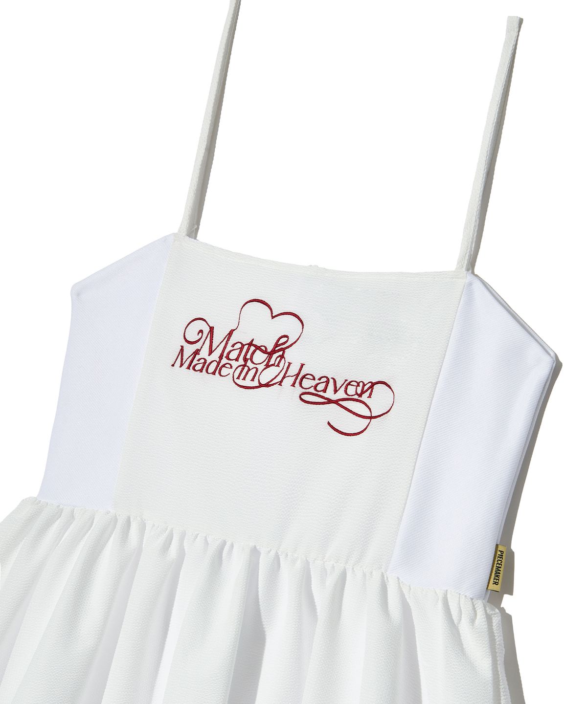 피스메이커(PIECE MAKER) HEAVEN SEERSUCKER BALLOON ONEPIECE (WHITE)
