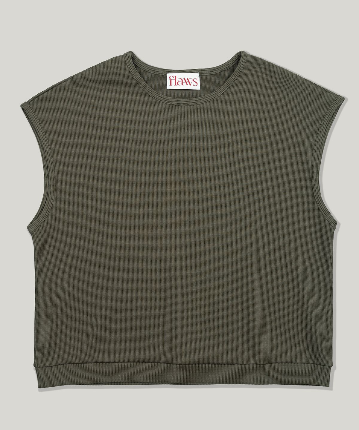 플로즈룸(FLAWSROOM) Soft Waffle Sleeveless [KHAKI]