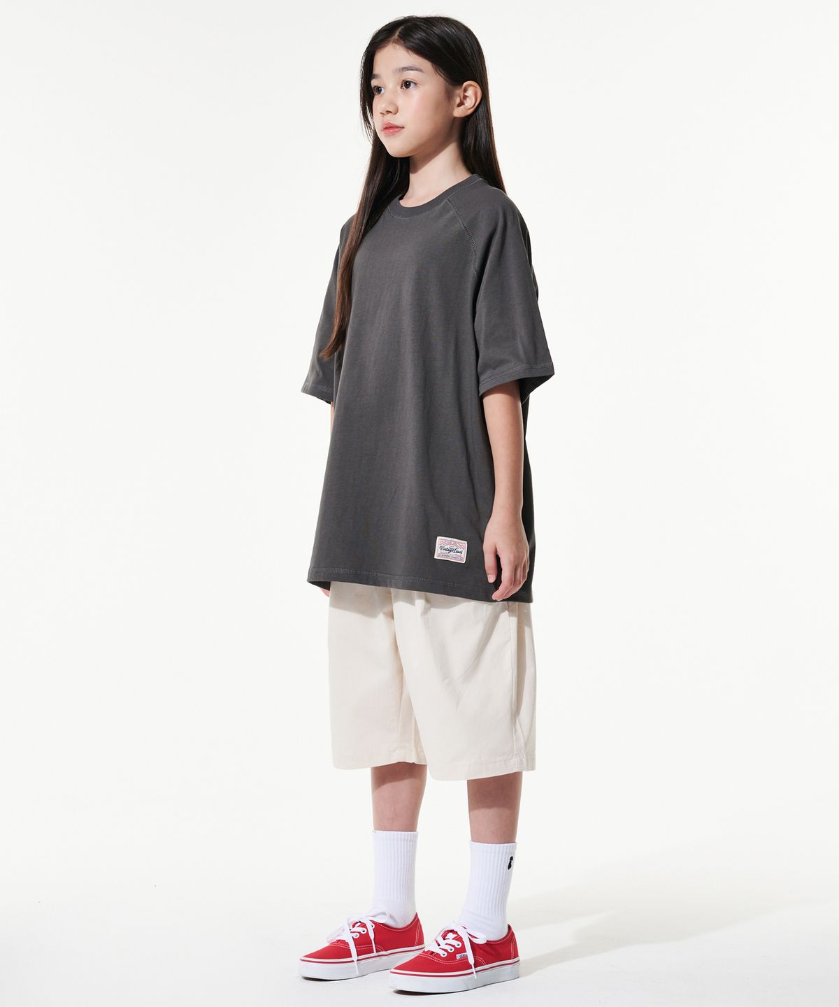테이크이지 키즈(TAKEASY KIDS) 자이언트핏 버뮤다 하프팬츠(크림)