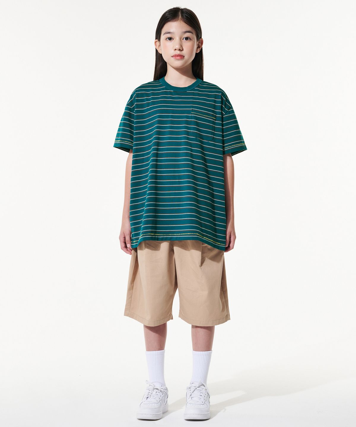 테이크이지 키즈(TAKEASY KIDS) 자이언트핏 버뮤다 하프팬츠(베이지)