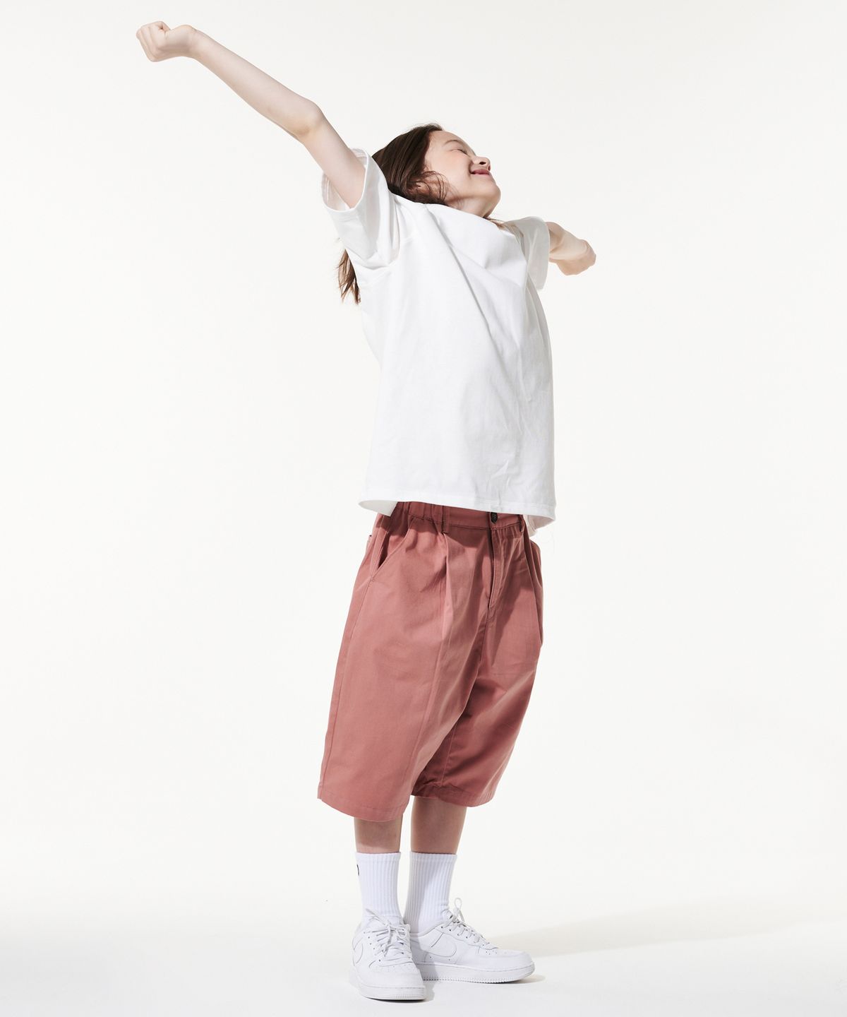 테이크이지 키즈(TAKEASY KIDS) 자이언트핏 버뮤다 하프팬츠(올드로즈)