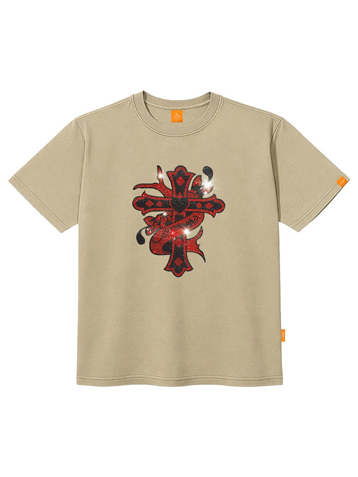 엘라모(LLAMO) 큐빅크로스 반팔티셔츠 남녀공용 빅사이즈 S~4XL