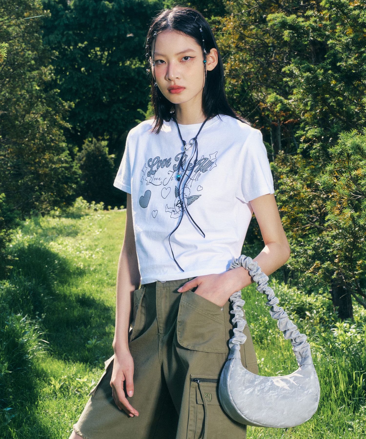 ILLIGO★Heart Linkle Shoulder Bag★リンクルショルダーバッグ ILLIGO☆Heart Linkle Shoulder Bag☆リンクルショルダーバッグ