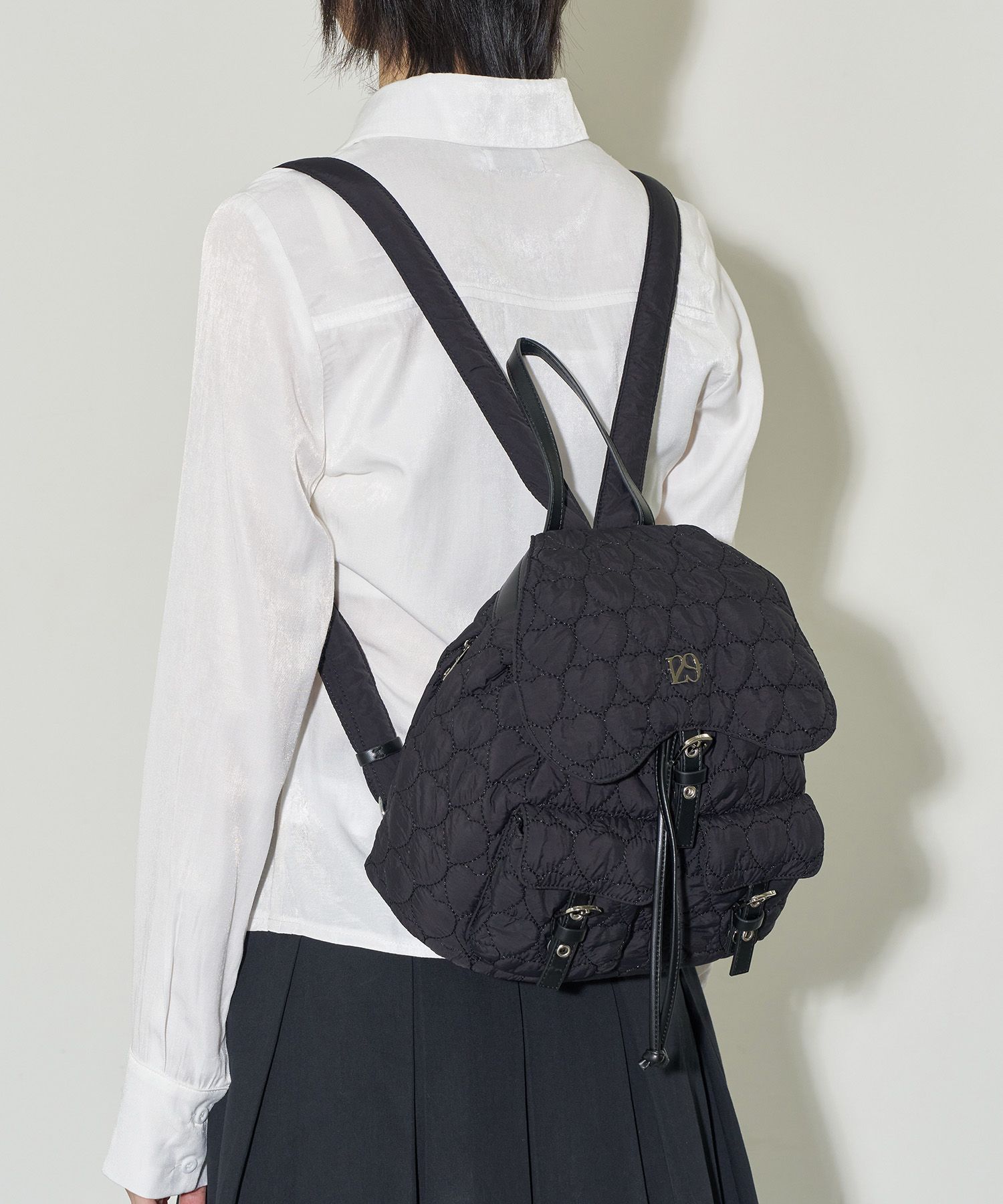 ◇ILLIGO◇ Heart Quilted Backpack Black MUSINSA公式 | ILLIGO Heart Quilting Backpack Black