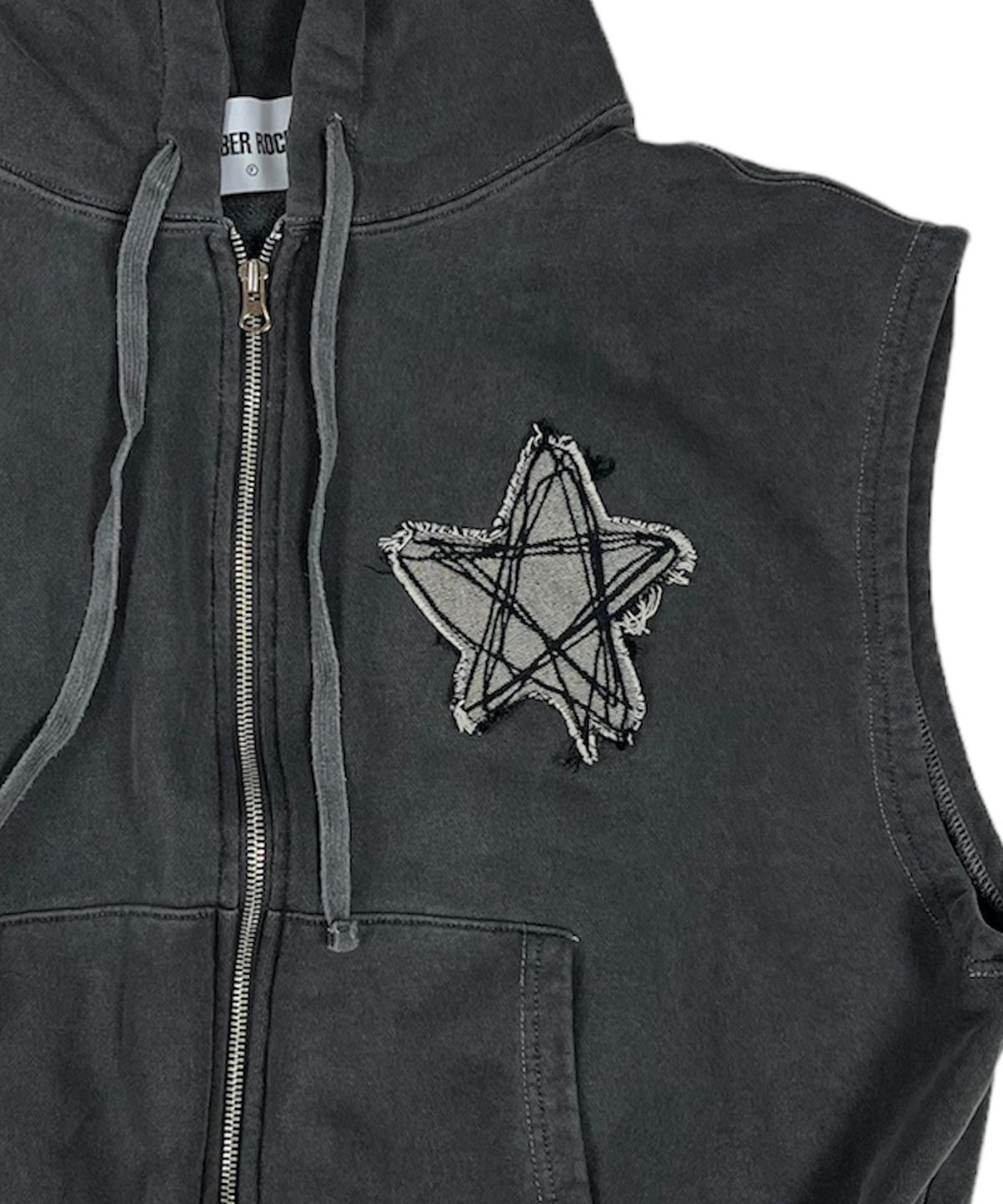 스케이터락(SK8ER ROCK) Doodle Star Pigment Hood Zip-up (Charcoal)