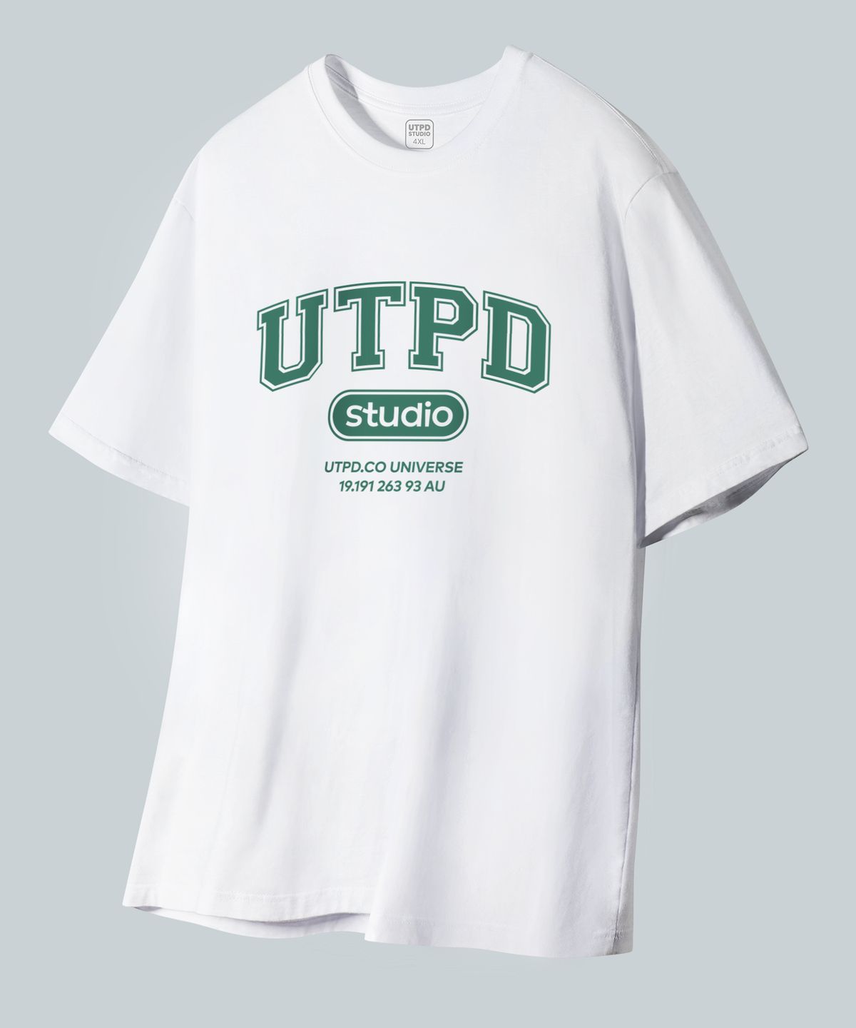 언탭트 스튜디오(UNTAPPED STUDIO) UTPD 시그니처 퓨어코튼 빅 오버핏 반팔 티셔츠 2 COLOR