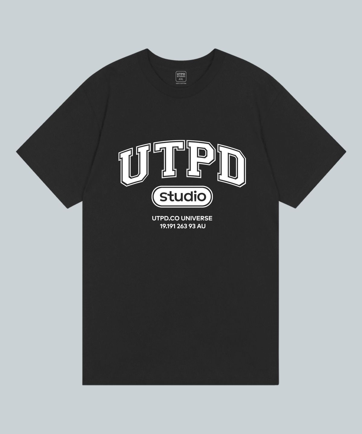 언탭트 스튜디오(UNTAPPED STUDIO) UTPD 시그니처 퓨어코튼 빅 오버핏 반팔 티셔츠 2 COLOR