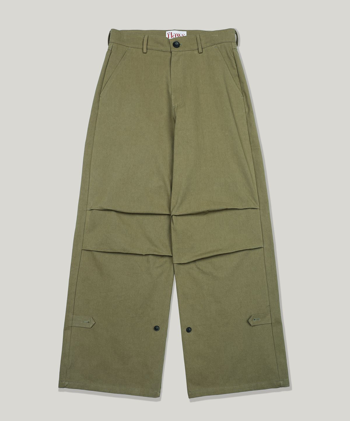 플로즈룸(FLAWSROOM) Flare Button Pants [KHAKI]