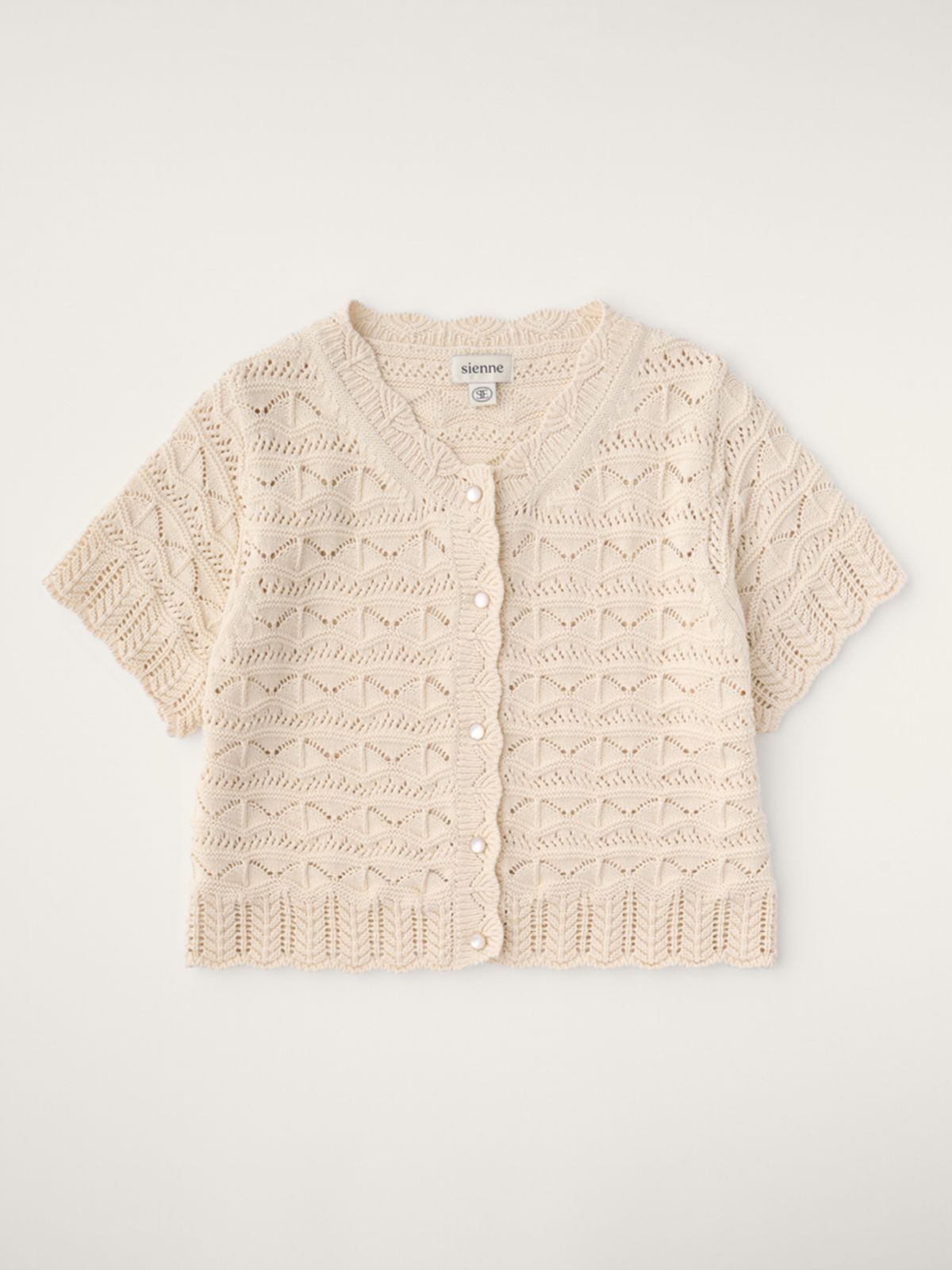 시엔느(SIENNE) Crochet Cardigan (Beige)