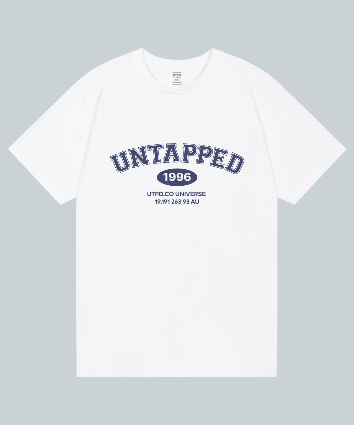 언탭트 스튜디오(UNTAPPED STUDIO) 1996 시그니처 퓨어코튼 빅 오버핏 반팔 티셔츠 2 COLOR