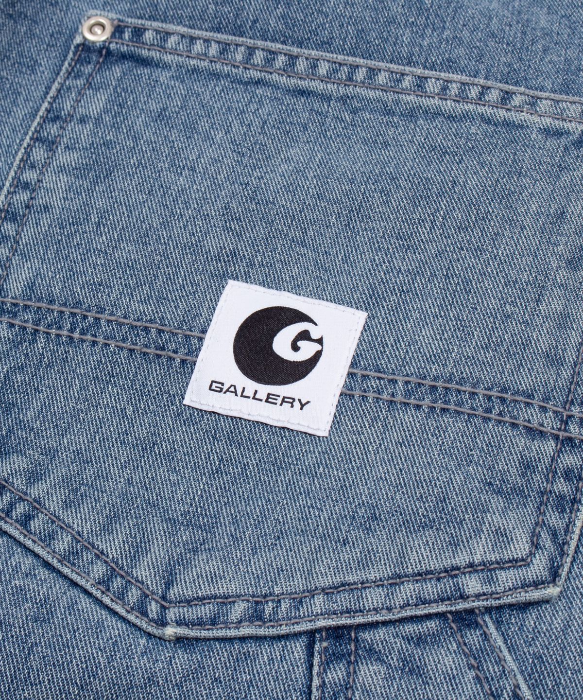 감마갤러리(GAMMA GALLERY) 더블니 카펜터 데님 숏 팬츠 [LIGHT - BLUE]