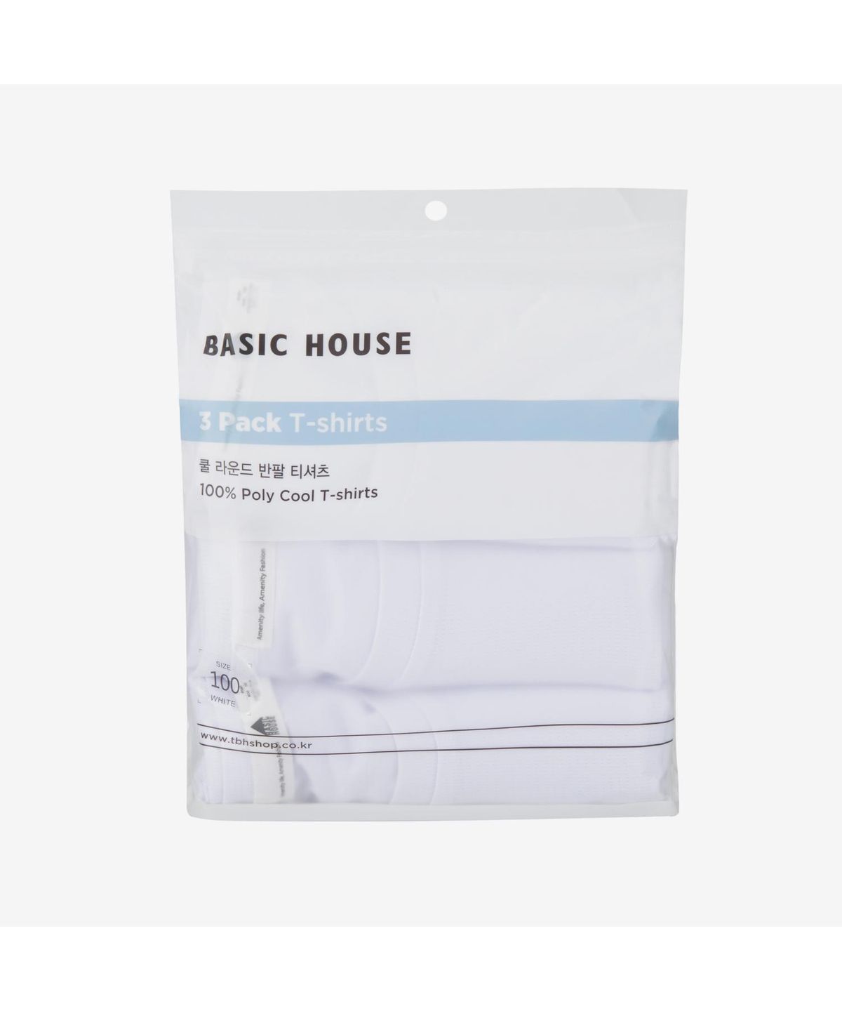 베이직하우스(BASIC HOUSE) [3APCK] 쿨(COOL) 라운드넥 반팔티셔츠 3팩(4칼라) LATS0112