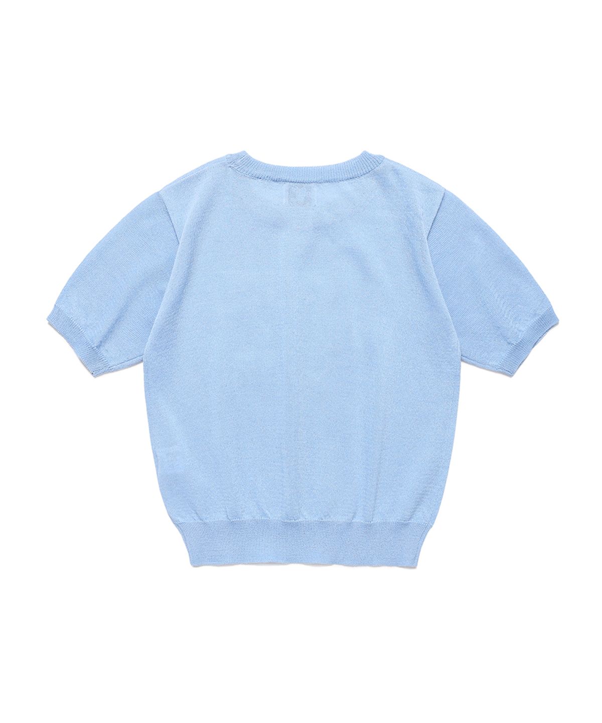 카비시(CAVISH) W SELLER LOGO INTARSIA KNIT BLUE(CV2EMFK601A)