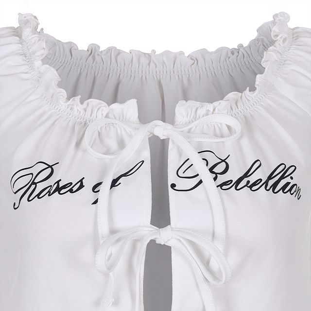 MUSINSA | LALAFOX LETTERING SHIRRING T-SHIRT WHITE BQ2CH028