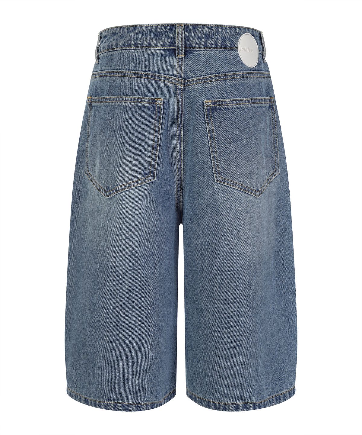 라라폭스(LALAFOX) RIVET MIDI DENIM PANTS BLUE BQ2DP005