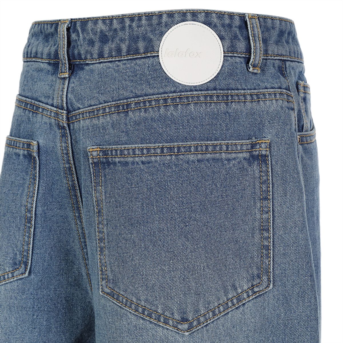 라라폭스(LALAFOX) RIVET MIDI DENIM PANTS BLUE BQ2DP005