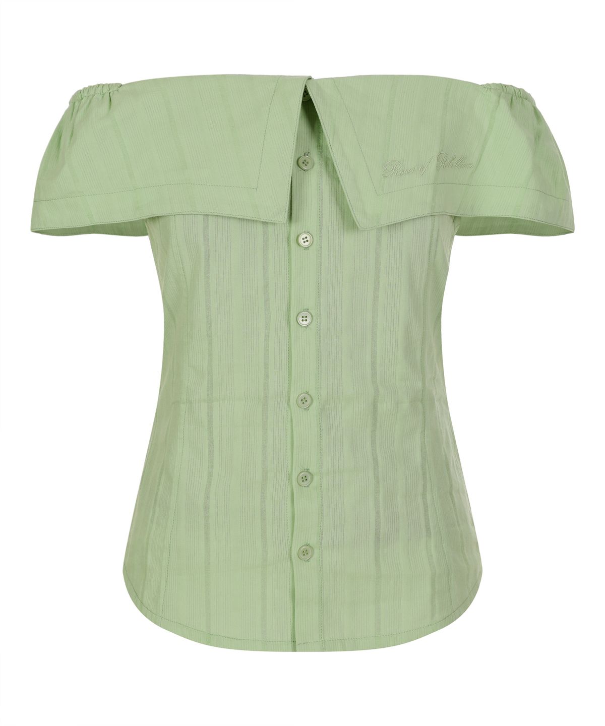 라라폭스(LALAFOX) OFF-SHOULDER BLOUSE LIGHT GREEN BQ2WB003