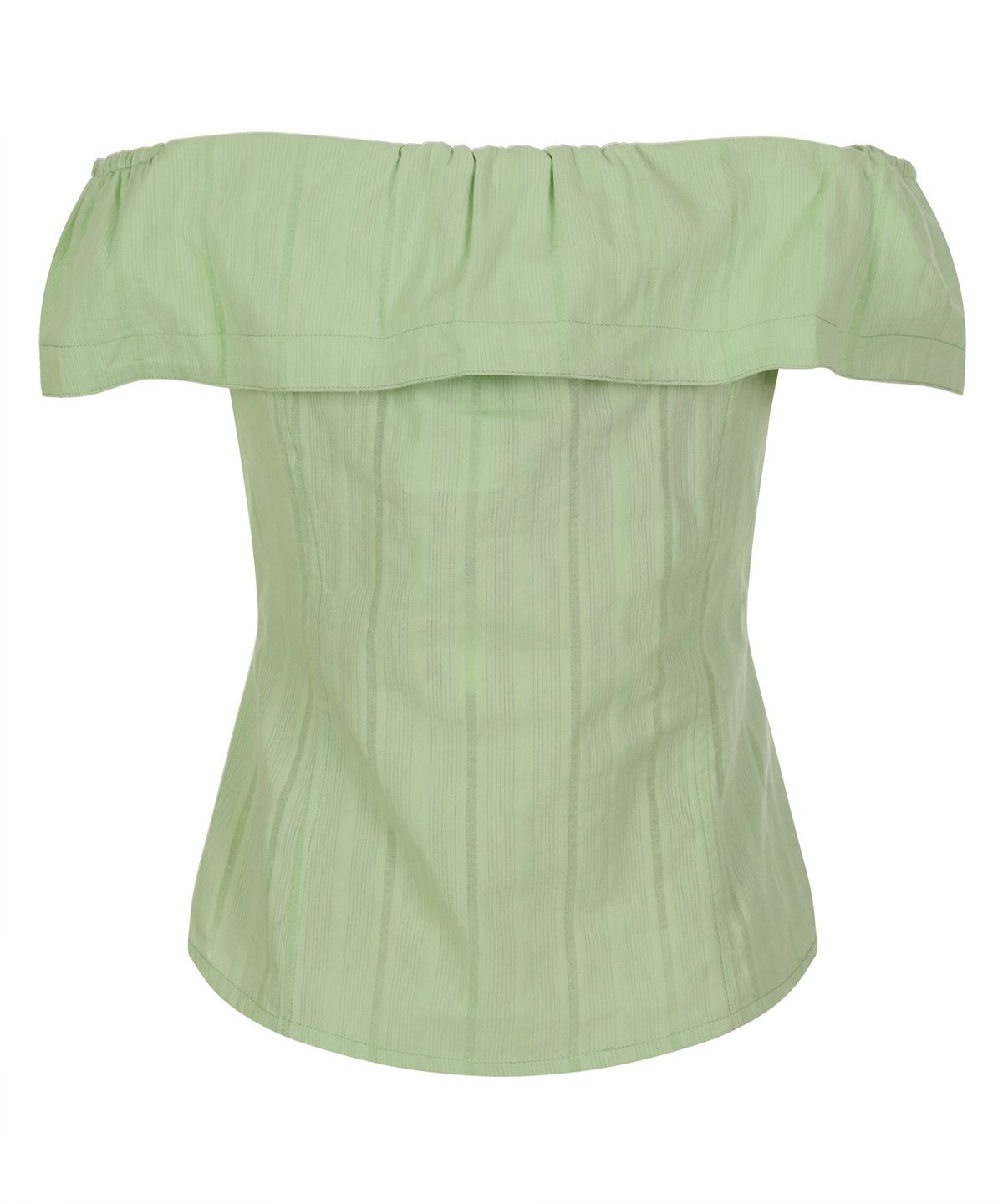 라라폭스(LALAFOX) OFF-SHOULDER BLOUSE LIGHT GREEN BQ2WB003